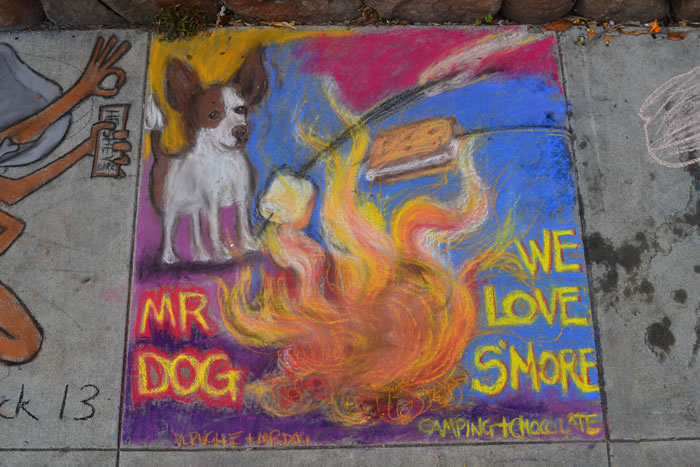 Chalk Art Runner Up: Mr. Dog: We Love S’More by Debra L. Pughe & Mr. Dog of Berkeley